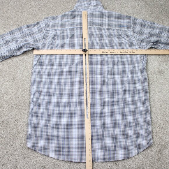 PROPPER Shirt Mens Large Regular Black/Blue Snap Button Polyester Long Sleeve - Picture 12 of 16